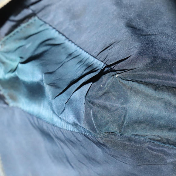 Christian Dior Trotter Canvas Shoulder Bag Navy Silver Auth gh726