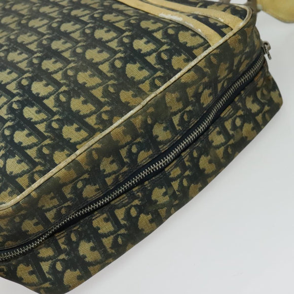 Christian Dior Trotter Canvas Shoulder Bag Navy Silver Auth gh726