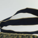 Christian Dior Trotter Canvas Shoulder Bag Navy Silver Auth gh726-14