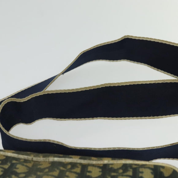 Christian Dior Trotter Canvas Shoulder Bag Navy Silver Auth gh726