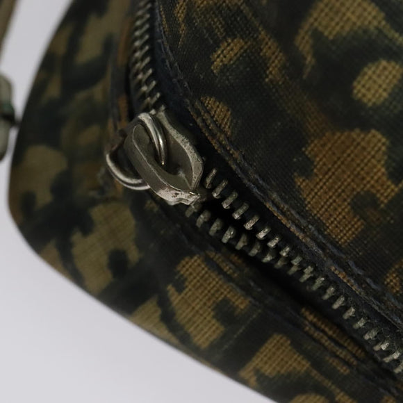 Christian Dior Trotter Canvas Shoulder Bag Navy Silver Auth gh726