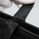 Salvatore Ferragamo Vala Tote Bag Leather Black Gold Auth gh727-10