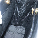 Salvatore Ferragamo Vala Tote Bag Leather Black Gold Auth gh727-20