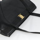 Salvatore Ferragamo Vala Tote Bag Leather Black Gold Auth gh727-6