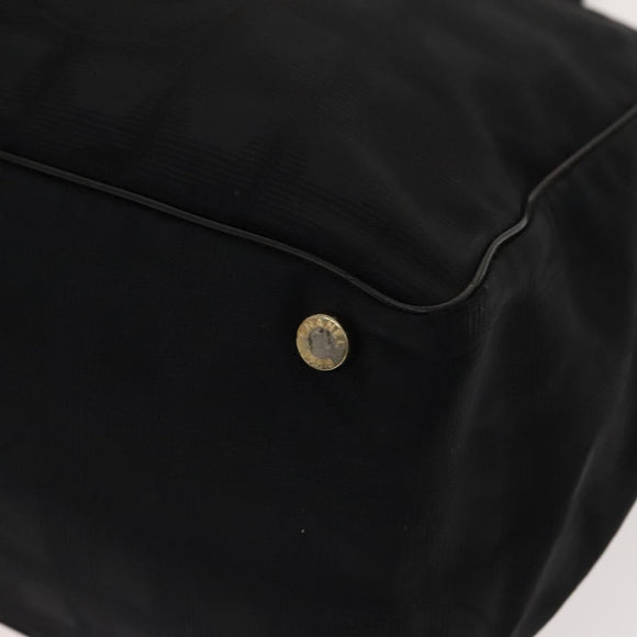 CHANEL New Travel line Tote Bag Nylon 2Set Beige Black CC Auth gh728