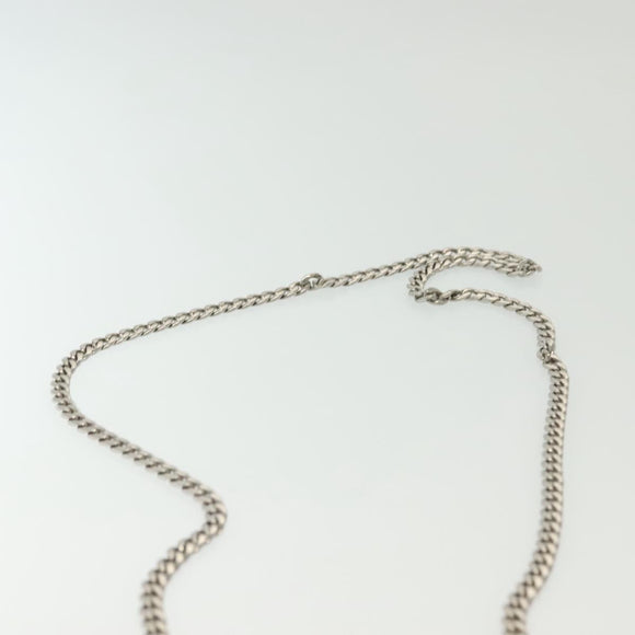 Miu Miu Matelasse Chain Shoulder Bag Leather Silver Auth gh730