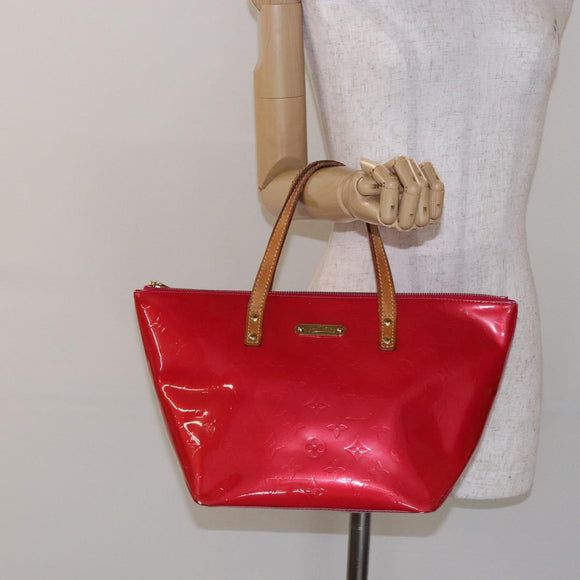 LOUIS VUITTON Monogram Vernis Bellevue PM Hand Bag Rose Pop M93669 Auth gh731