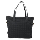 CHANEL New Travel line Tote Bag Nylon Black CC Auth gh732-13