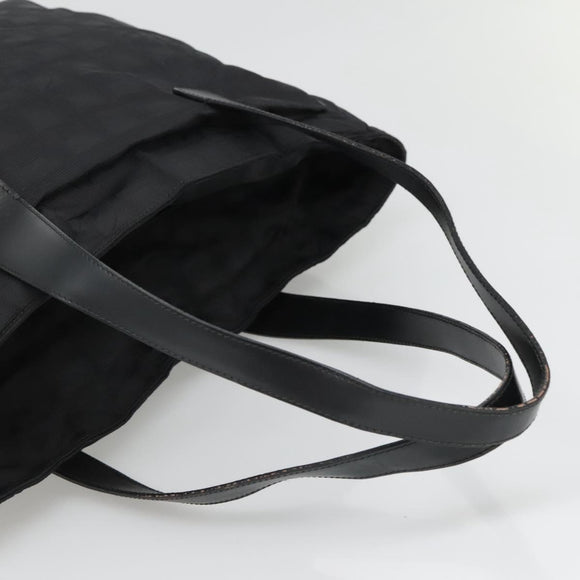 CHANEL New Travel line Tote Bag Nylon Black CC Auth gh732