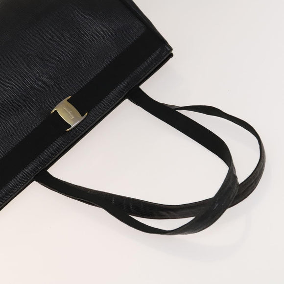Salvatore Ferragamo Tote Bag Leather 2 Set Black Auth gh736