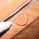 CELINE Macadam Canvas Hand Bag PVC Leather Brown Gold Auth gh737-18