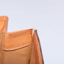 CELINE Macadam Canvas Hand Bag PVC Leather Brown Gold Auth gh737-21