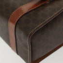 CELINE Macadam Canvas Hand Bag PVC Leather Brown Gold Auth gh739-16