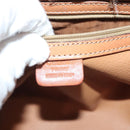 CELINE Macadam Canvas Hand Bag PVC Leather Brown Gold Auth gh739-20