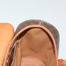 CELINE Macadam Canvas Hand Bag PVC Leather Brown Gold Auth gh739-21