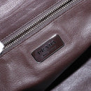 PRADA Hand Bag Leather Red Silver Auth gh740-19