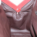 PRADA Hand Bag Leather Red Silver Auth gh740-21