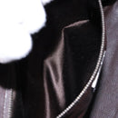 PRADA Hand Bag Leather Red Silver Auth gh740-22