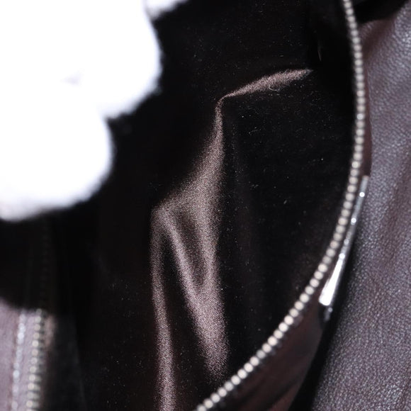 PRADA Hand Bag Leather Red Silver Auth gh740