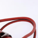 PRADA Hand Bag Leather Red Silver Auth gh740-14