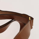 CELINE Macadam Canvas Backpack PVC Leather Brown Gold Auth gh742-15