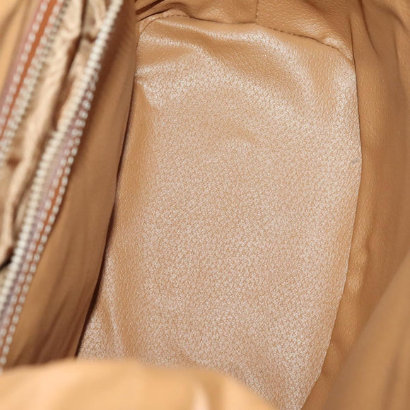 CELINE Macadam Canvas Backpack PVC Leather Brown Gold Auth gh742