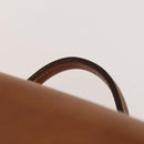 CELINE Macadam Canvas Backpack PVC Leather Brown Gold Auth gh742-14