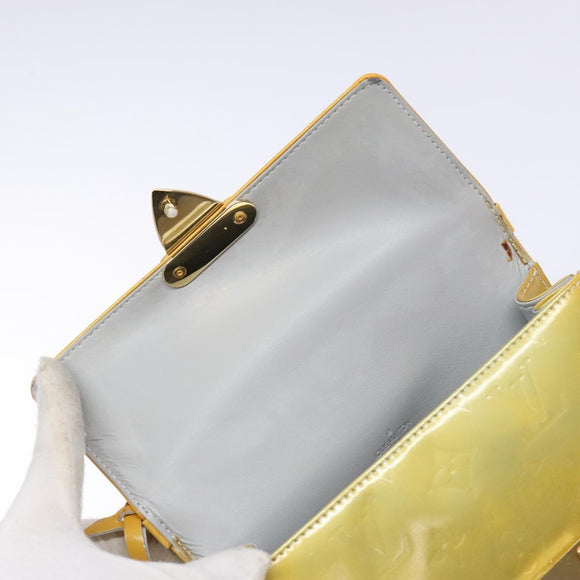 LOUIS VUITTON Monogram Vernis Spring Street Hand Bag Gris M91029 LV Auth gh743