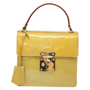 LOUIS VUITTON Monogram Vernis Spring Street Hand Bag Gris M91029 LV Auth gh743-2