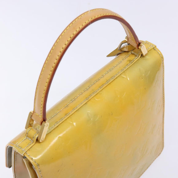 LOUIS VUITTON Monogram Vernis Spring Street Hand Bag Gris M91029 LV Auth gh743