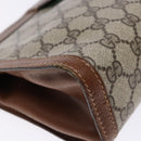 GUCCI GG Supreme Web Sherry Line Clutch Bag PVC Beige Red 010 378 Auth gh747-16