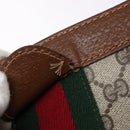 GUCCI GG Supreme Web Sherry Line Clutch Bag PVC Beige Red 010 378 Auth gh747-9