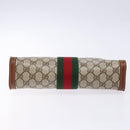 GUCCI GG Supreme Web Sherry Line Clutch Bag PVC Beige Red 010 378 Auth gh747-6