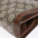 GUCCI GG Supreme Web Sherry Line Clutch Bag PVC Beige Red 010 378 Auth gh747-14