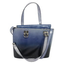 Salvatore Ferragamo Gancini Tote Bag Leather 2way Purple Silver Auth gh748-1