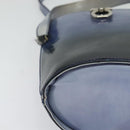 Salvatore Ferragamo Gancini Tote Bag Leather 2way Purple Silver Auth gh748-16