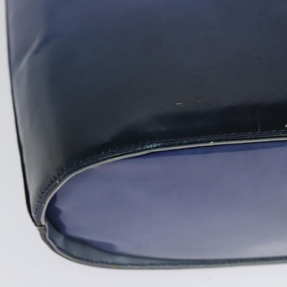 Salvatore Ferragamo Gancini Tote Bag Leather 2way Purple Silver Auth gh748