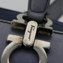 Salvatore Ferragamo Gancini Tote Bag Leather 2way Purple Silver Auth gh748-10