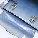 Salvatore Ferragamo Gancini Tote Bag Leather 2way Purple Silver Auth gh748-20