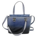 Salvatore Ferragamo Gancini Tote Bag Leather 2way Purple Silver Auth gh748-13