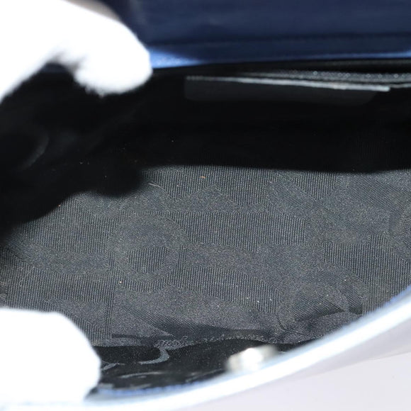 Salvatore Ferragamo Gancini Tote Bag Leather 2way Purple Silver Auth gh748