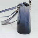 Salvatore Ferragamo Gancini Tote Bag Leather 2way Purple Silver Auth gh748-4