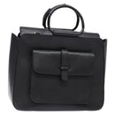 GUCCI Hand Bag Leather Black Silver 000 2058 0307 5 Auth gh750-1