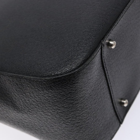 GUCCI Hand Bag Leather Black Silver 000 2058 0307 5 Auth gh750