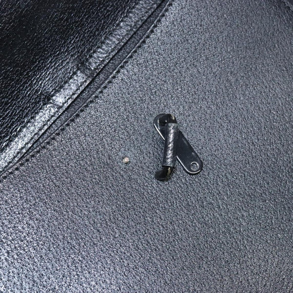 GUCCI Hand Bag Leather Black Silver 000 2058 0307 5 Auth gh750