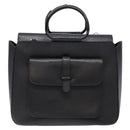 GUCCI Hand Bag Leather Black Silver 000 2058 0307 5 Auth gh750-13