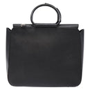 GUCCI Hand Bag Leather Black Silver 000 2058 0307 5 Auth gh750-2