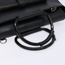 GUCCI Hand Bag Leather Black Silver 000 2058 0307 5 Auth gh750-7
