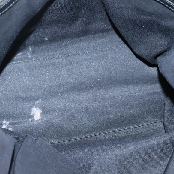 GUCCI GG Canvas Sherry Line Tote Bag Black Gold 137396 Auth gh751