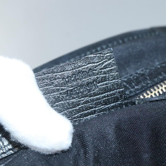 GUCCI GG Canvas Sherry Line Tote Bag Black Gold 137396 Auth gh751